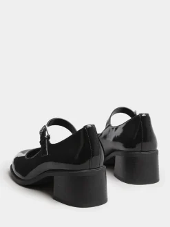 Yours Curve Chaussures Mary Jane vernies mi-hautes coupe extra large