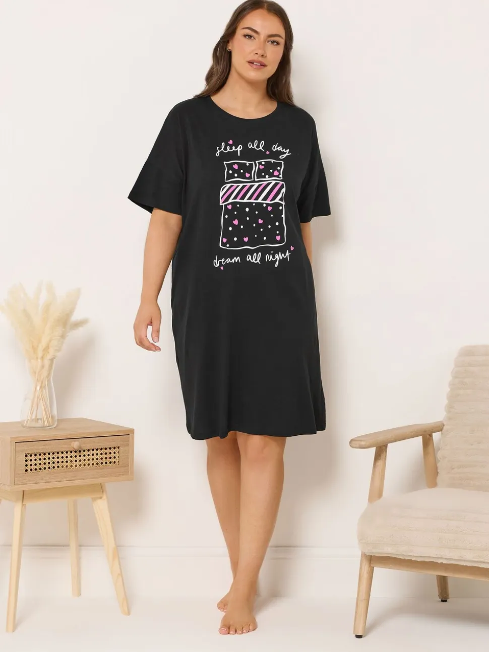 Yours Curve Chemise de nuit Sleep All Day