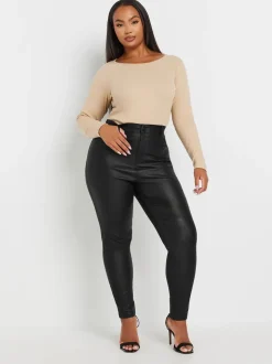 Yours Curve Jean Skinny Extensible enduit