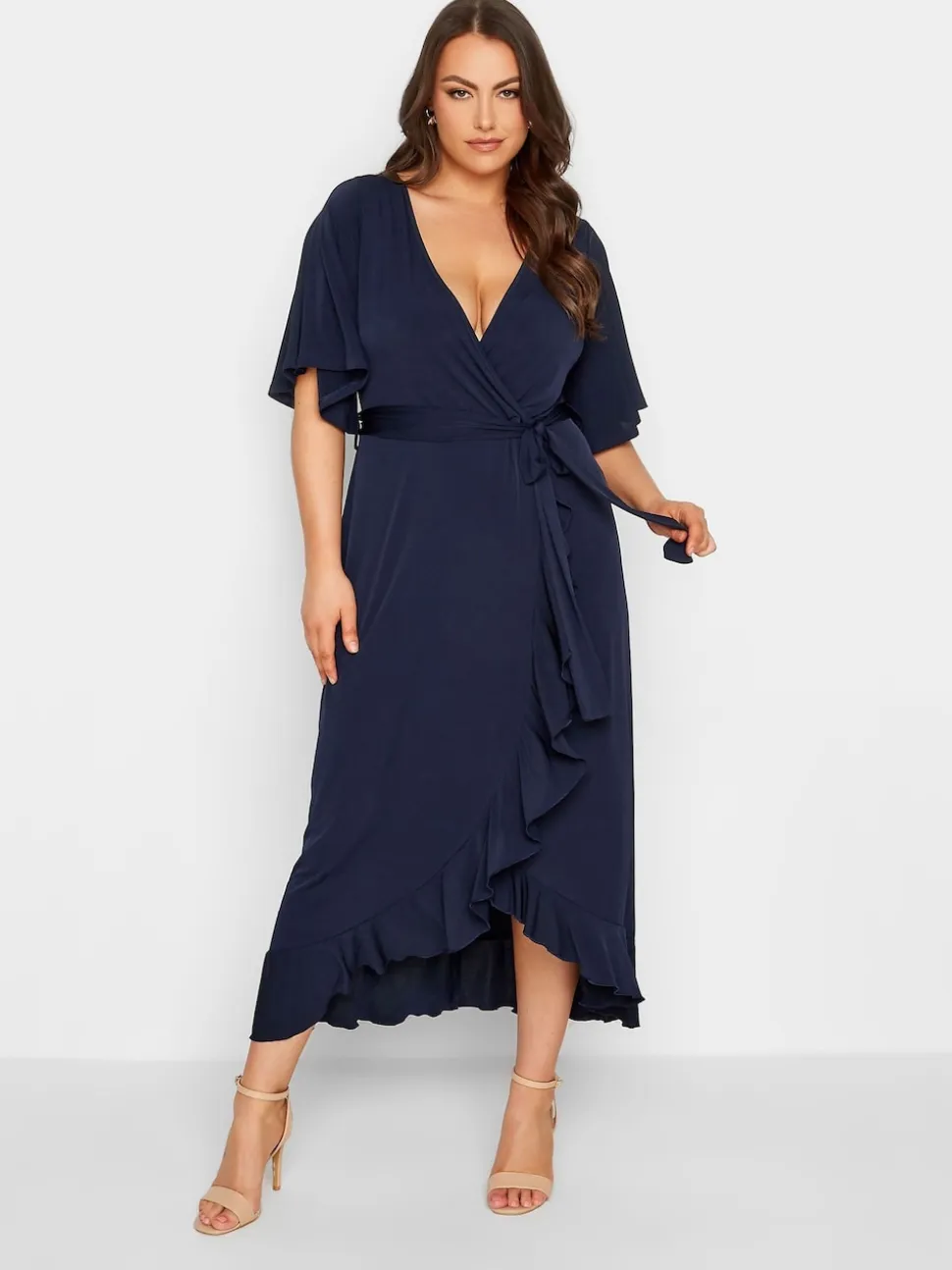 Yours Curve London Robe portefeuille Volant