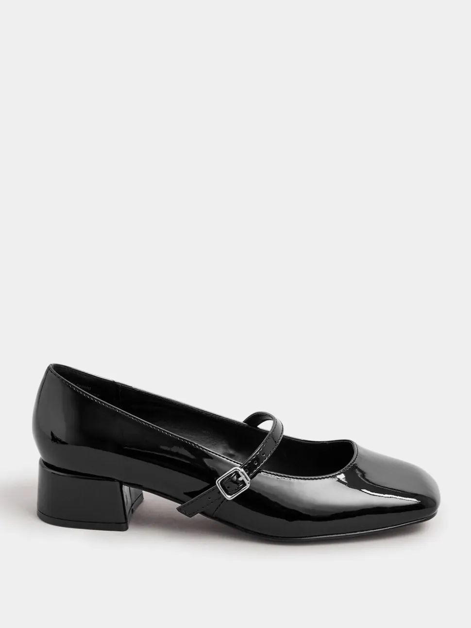 Yours Curve Mary Jane Extra Coupe large Patent Block talons