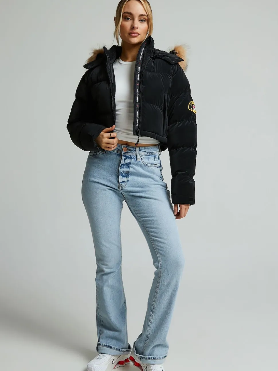 Zavetti Canada Bellucci 2 femme.0 Doudoune crop top noire